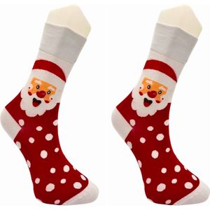 KERSTSOKKEN / CHRISTMAS / SANTA - SOKKEN - 2 Pack - Grappige Sokken voor Mannen & Vrouwen - One Size (36-40) Sokken met Tekst - Humorvolle Huissokken - Geschenk voor Heren, Dames, Vader, Moeder, Vriendin, Zus, Oma - Cadeau SOCKY WOCKY