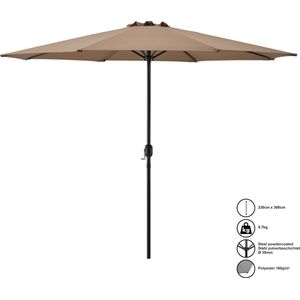 In And OutdoorMatch Tuinparasol Karlee - Stokparasol - 300x230 cm - Beige - Deluxe Look