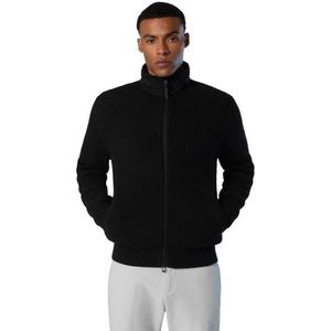 North Sails 5gg Trui Met Volledige Rits Zwart XS Man