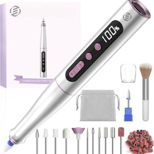 Equivera Nagelfrees - Nagelfrees set - Nagelfrees elektrische - Nagelfrees Electrisch - Nagelfrees Manicure Pedicure - Manicure set - Manicureset - Pedicureset - Pedicure set - Nagelfrees Machine - Elektrische nagelvijl voor gelnagels - Nagelfreesmac