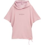 TOM TAILOR - Hoodie - Antraciet/Oudroze - Losse Pasvorm - Kwartmouw