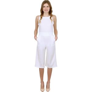 John Zack Ecru, elegante jumpsuit, 3/4 pijp