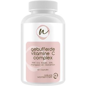 Natural Women Care - Gebufferde Vitamine C Complex - Extra antioxidanten als bescherming tegen oxidatieve stress en mineralen die de weerstand ondersteunen