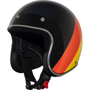 VINZ Jama Jethelm Retro | Scooterhelm & Motorhelm & Snorfietshelm | ECE 22.06 goedgekeurd | Lichtgewicht 1000 gram | Inclusief Opbergzak | Germany - M