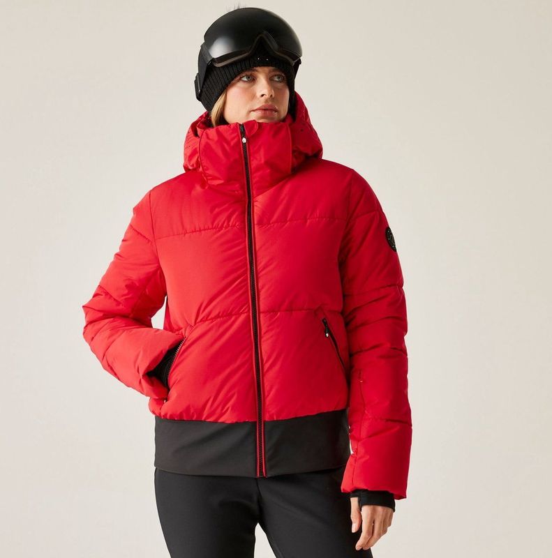 Glitz waterdichte isolerende gewatteerde ski-jas voor dames