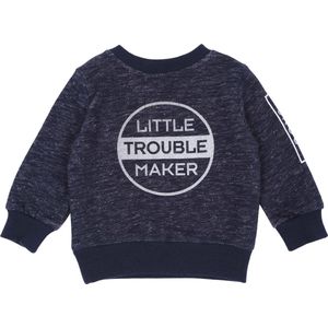 Donkerblauwe sweater Little Trouble Maker