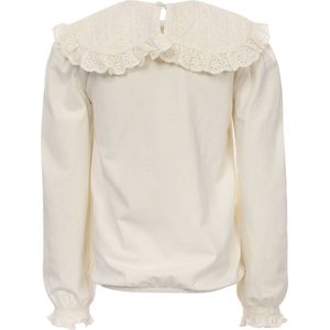 LOOXS Little 2333-7476-001 Meisjes Shirt - Maat 98 - Gebroken Wit van 95% Cotton 5% elastane