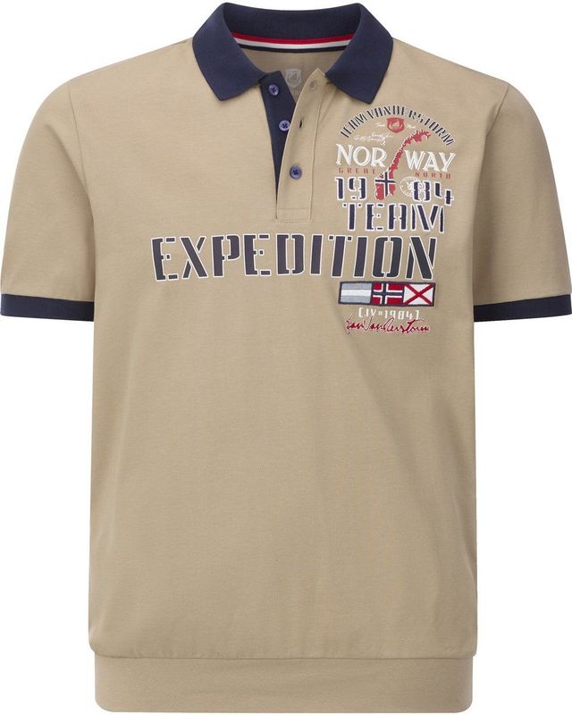 Jan Vanderstorm - ERLING - Poloshirt - Beige - Korte Mouwen