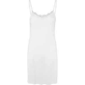 Onderjurk Met Kant - Middellang - Wit - 84 cm - Maat S/M (717)