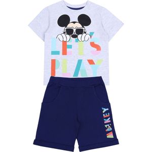 Grijs en marineblauw jongens t-shirt+short set Mickey Mouse Disney