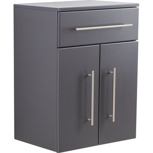 Badkamerkast Britt Antraciet - MDF - Breedte 53 cm - Hoogte 72 cm - Diepte 36.7 cm