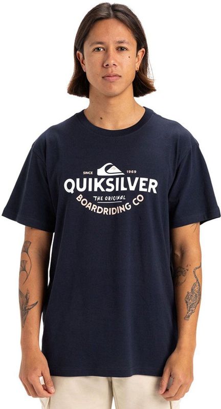 Quiksilver Typed Out T-shirt Met Korte Mouwen Blauw 2XL Man