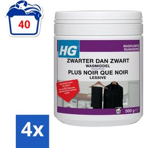 HG - Wasruimte - Zwarter Dan Zwart - Wasmiddel - 500 g - Voordeelverpakking - 4 stuks