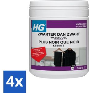 HG Zwarter Dan Zwart Wasmiddel 500 gr - Voordeelverpakking - 4 stuks
