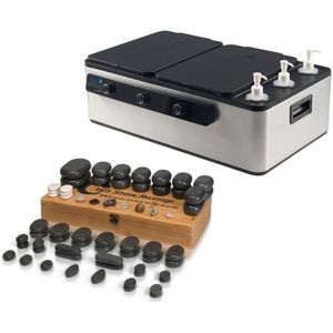 4 in 1 Hotstoneheater, oliewarmer, kruidenstempelwarmer & handdoekwarmer met 64 massagestenen