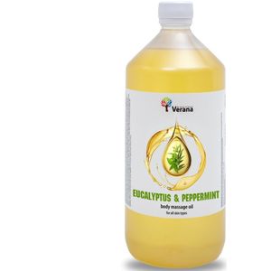 Verana 100% natuurlijke Massageolie Eucalyptus & pepermunt 1L - Verana