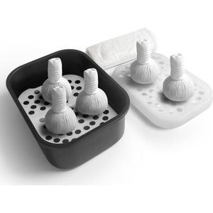 4 in 1 Hotstoneheater, oliewarmer, kruidenstempelwarmer & handdoekwarmer met 64 massagestenen en 3 kruidenstempels