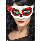 Carnaval Mexican Day Of The Dead Masker - Wit - Carnaval