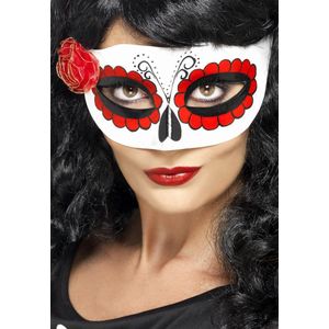 Carnaval Mexican Day Of The Dead Masker - Wit - Carnaval