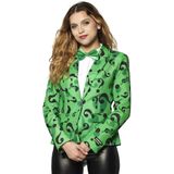 Carnaval Riddler Dames Kostuum - Groen - Maat M - Carnaval