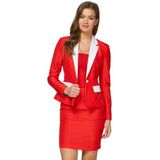 Carnaval Santa Outfit/Kostuum Dames - Rood - Maat L