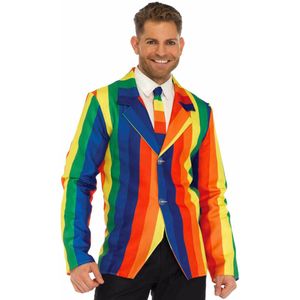 Carnaval Rainbow Suit Kostuum - Maat M - Carnaval