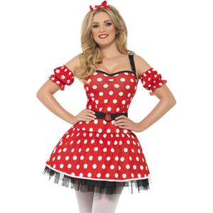 Carnaval Minnie Mouse Kostuum - Rood - Maat M - Carnaval