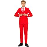 Carnaval Opposuits Rood Kostuum Jongens - Rood - Maat 134/140 - Carnaval