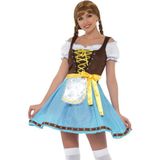 Carnaval Blauw Dirndl Jurkje - Blauw - Maat M