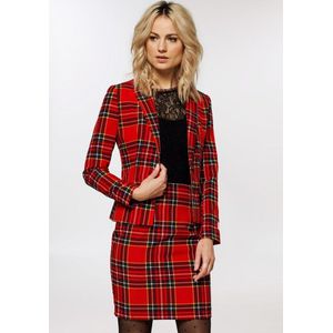 Carnaval Opposuits Lumberjackie Mantelpakje - Rood - Maat 42 - Carnaval