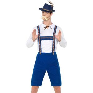 Carnaval Tiroler Kostuum - Blauw - Maat M