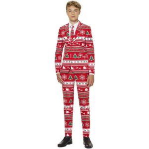 Carnaval Opposuits Teen Boys Winter Wonderland - Rood - Maat 158/164