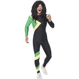 Carnaval Jamaican Bobslee Kostuum - Zwart - Maat M - Carnaval