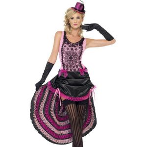 Carnaval Burlesque Beauty Pak/Kostuum - Roze - Maat L - Carnaval