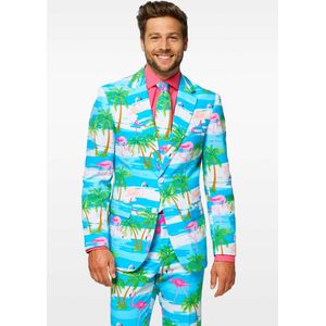 Carnaval Flamingo OppoSuits - Blauw - Maat 54 - Carnaval