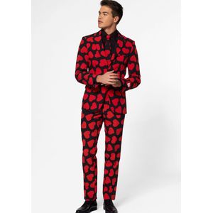 Carnaval Opposuits King Of Hearts - Rood - Maat 48 - Carnaval