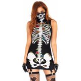 Carnaval Bones-n-Roses Kostuum - Maat S/M