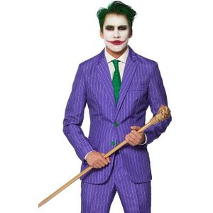 Carnaval Joker Pak/Kostuum - Paars - Maat 2XL