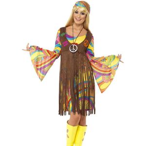 Carnaval Groovy Lady Kostuum - Bruin - Maat S - Carnaval