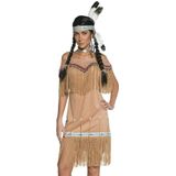 Carnaval Indianen Jurk Dames - Bruin - Maat M - Carnaval