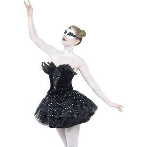 Carnaval Black Swan Kostuum - Zwart - Maat L - Carnaval