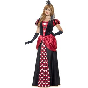 Carnaval Hartenkoningin Alice In Wonderland Kostuum - Rood - Maat M - Carnaval