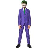 Carnaval Joker Kostuum Jongens - Paars - Maat M - Carnaval