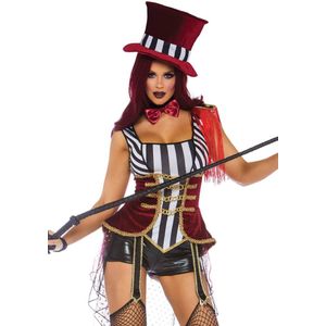 Carnaval Circus Outfit/Kostuum - Rood - Maat S - Carnaval