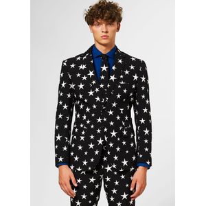 Carnaval Opposuits Starstruck - Zwart / Wit - Maat 56 - Carnaval