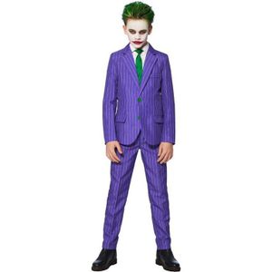 Carnaval Joker Kostuum Jongens - Paars - Maat L - Carnaval