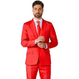 Carnaval Rood Pak/Kostuum Suitmeister - Rood - Maat XL - Carnaval