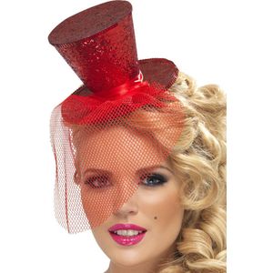 Carnaval Hoed Burlesque - Rood