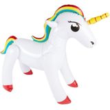 Carnaval Opblaas Unicorn - Wit - Carnaval