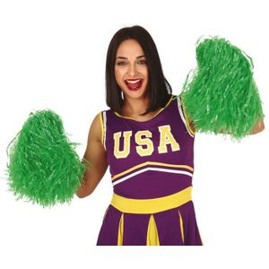 Carnaval Cheerleader Pom-Pom Groen - Groen - Carnaval